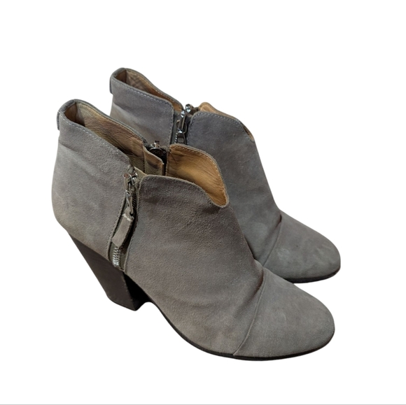 Rag & Bone Margot Suede AnkleBooties Size 40 US 10 Warm Grey Suede - Picture 4 of 10